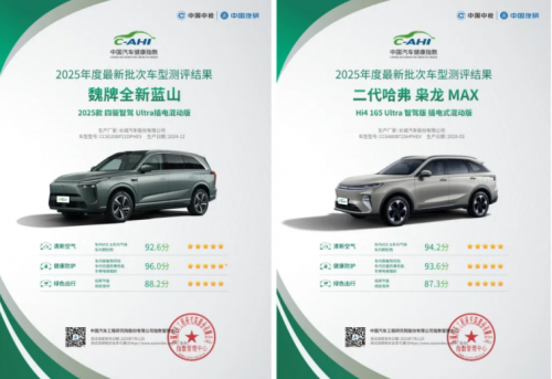 WEY全新蓝山打造母婴级健康座舱，获中国汽车健康指数五星+认证