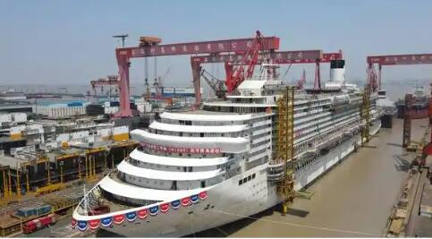 第二艘国产大型邮轮“爱达·花城号”主体建造基本完成