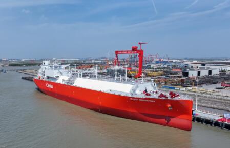 我国首艘18万立方米液化天然气运输船建造完工