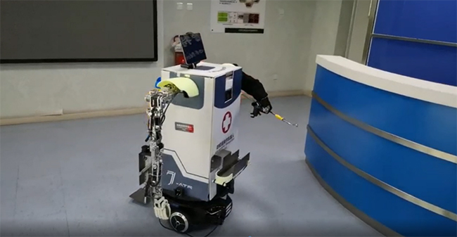 南开大学智能防疫遥操作机器人完成测试