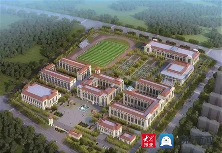 青岛五十八中高新校区项目主体全部封顶！今年9月正式投用