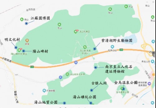 汤山景点地图(不完全版)