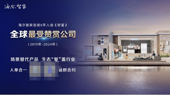 海尔智家连续6年入选《财富》全球最受赞赏公司